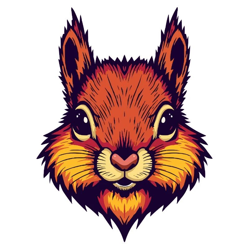 Leuchtend herbstliches Eichhörnchen 