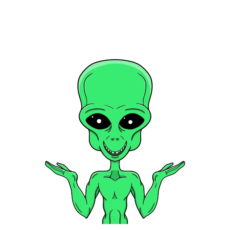Un extraterrestre vert dans le doute