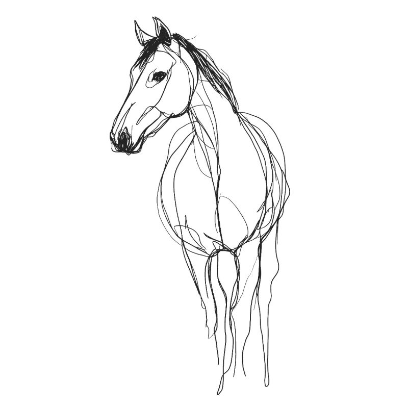 Cheval Line Art
