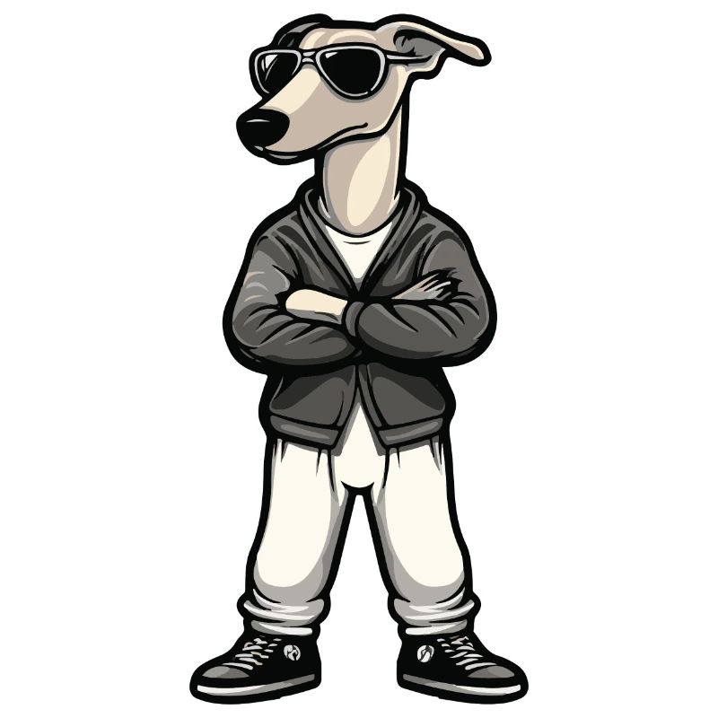 Greyhound Hund Comic