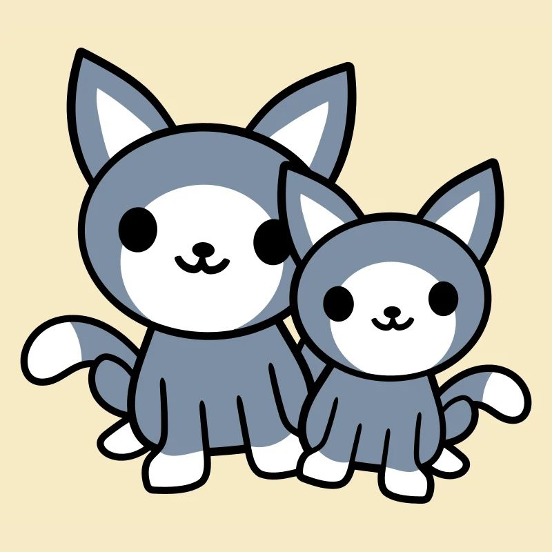 2 chats amis équipe équipage deux chatons de compagnie