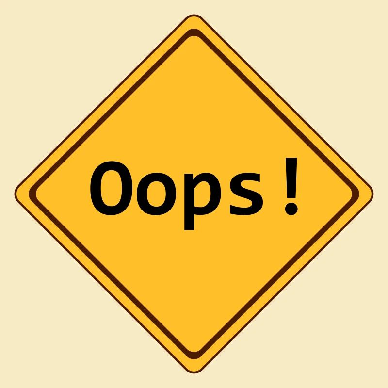 error, oops!, anpassbar
