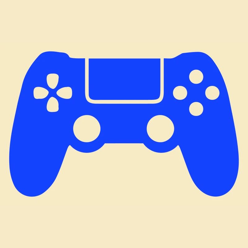 Blaues Gaming-Controller Silhouette