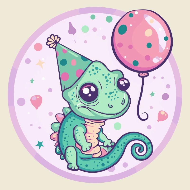 Caméléon Anniversaire Bébé