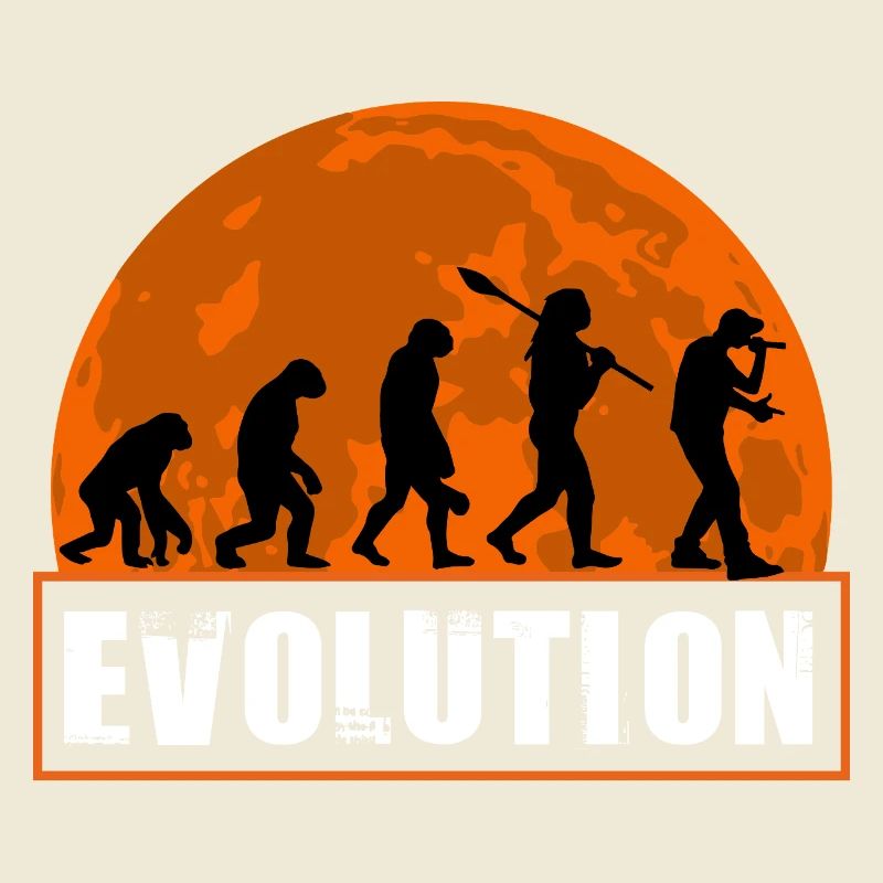 Lustiger Rapper der menschlichen Evolution