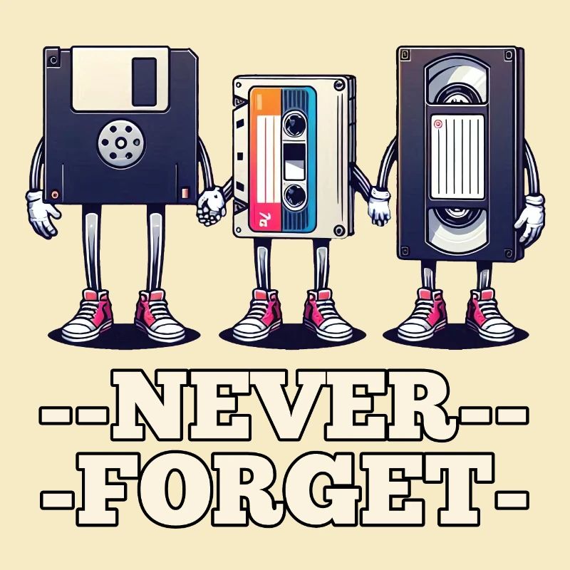 Floppy Disk, Cassette, VHS - Never Forget