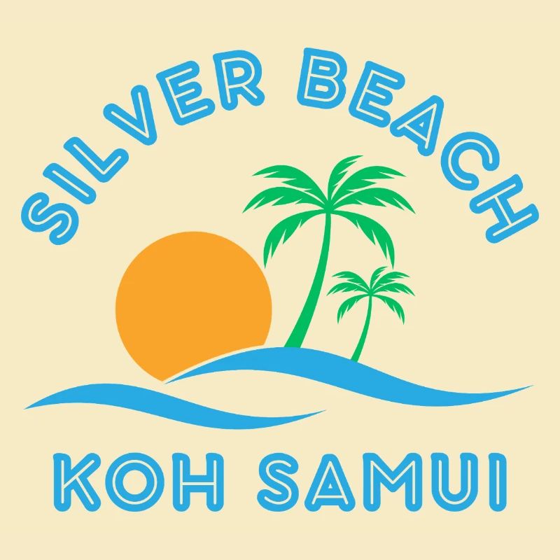 Koh Samui Sunset Palm Waves