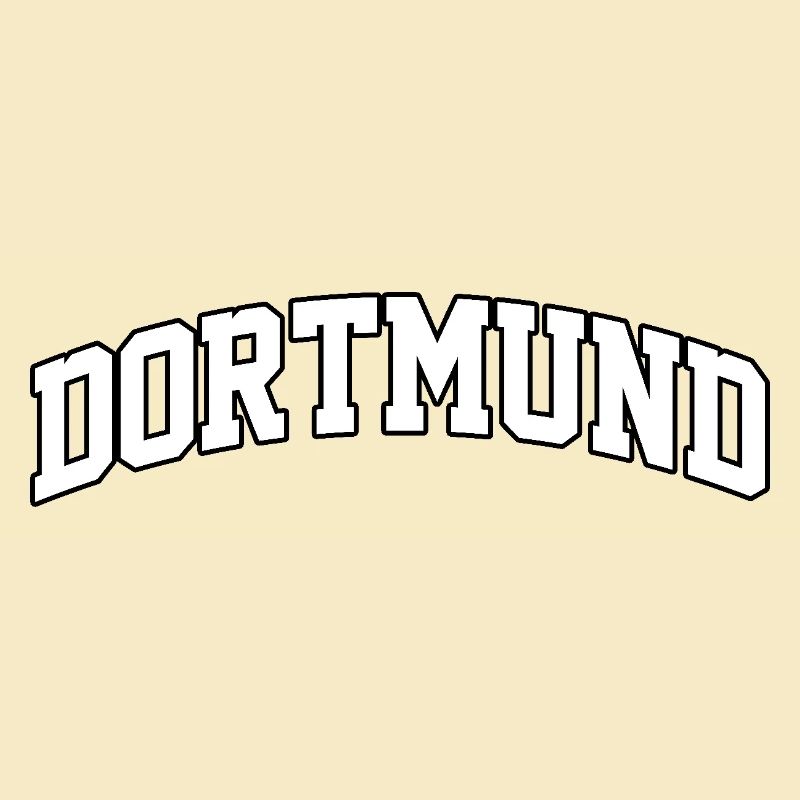 Dortmund logo: Collegiate design with a dynamic style