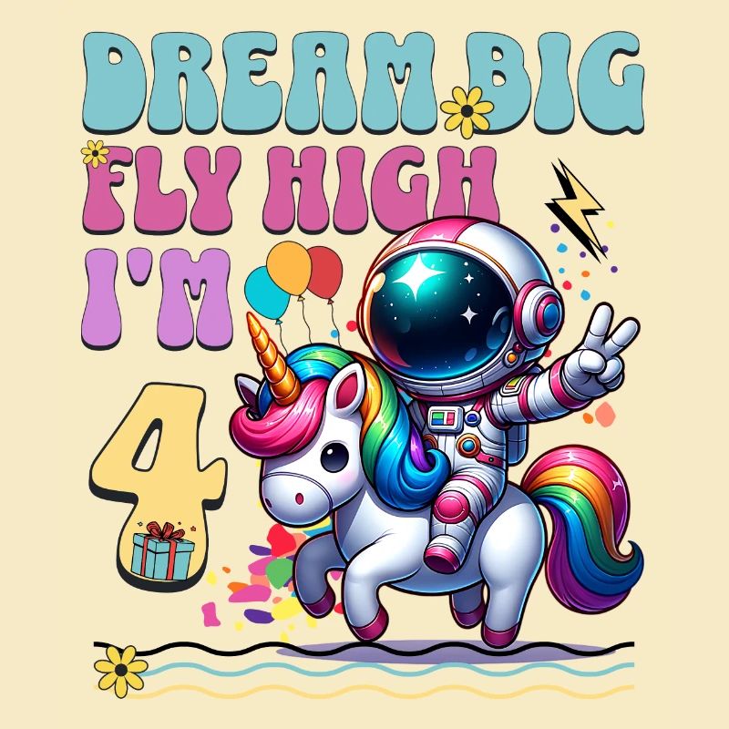 Astronaute Licorne 4e anniversaire