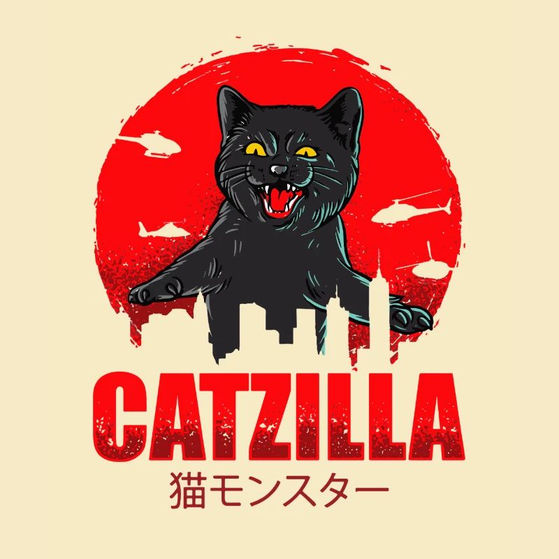 Catzilla Attack - Tokyo Monster Cat Vintage