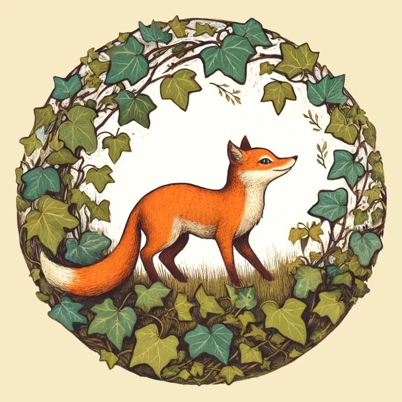 Fuchs im Efeukreis