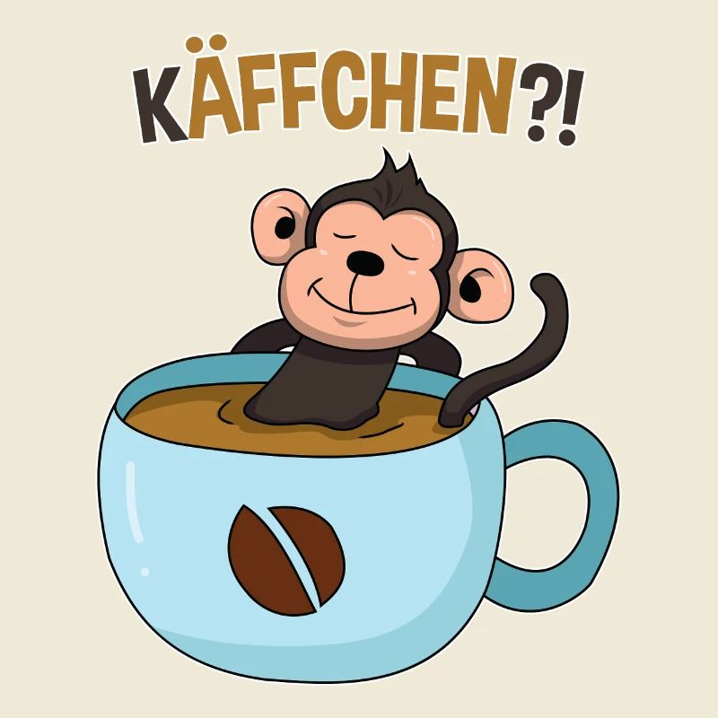 Kaffeepause mit Affe