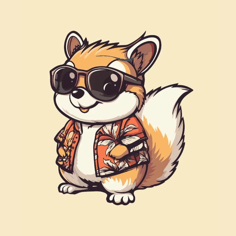 Eichhörnchen Comic Urlaub