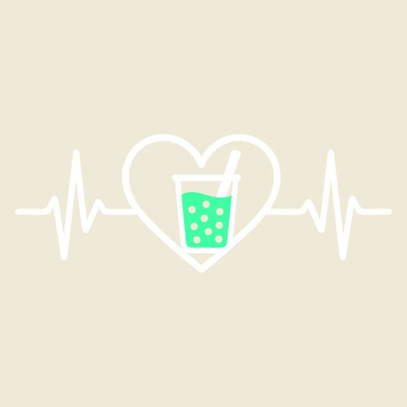 Bubble Tea Herz Getränk Perlen Boba Niedlich