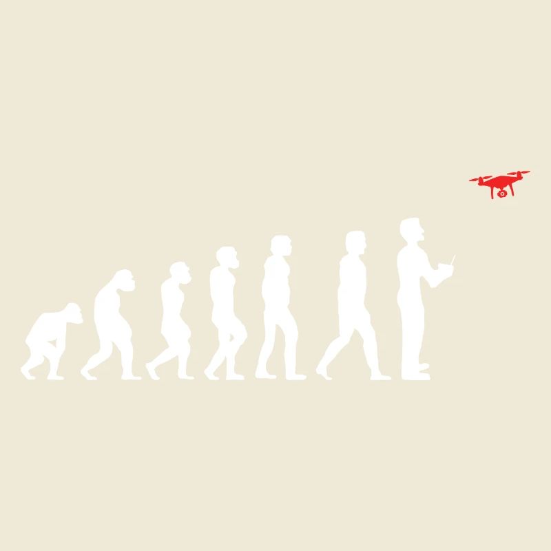 Evolution des Menschen Drohne Pilot