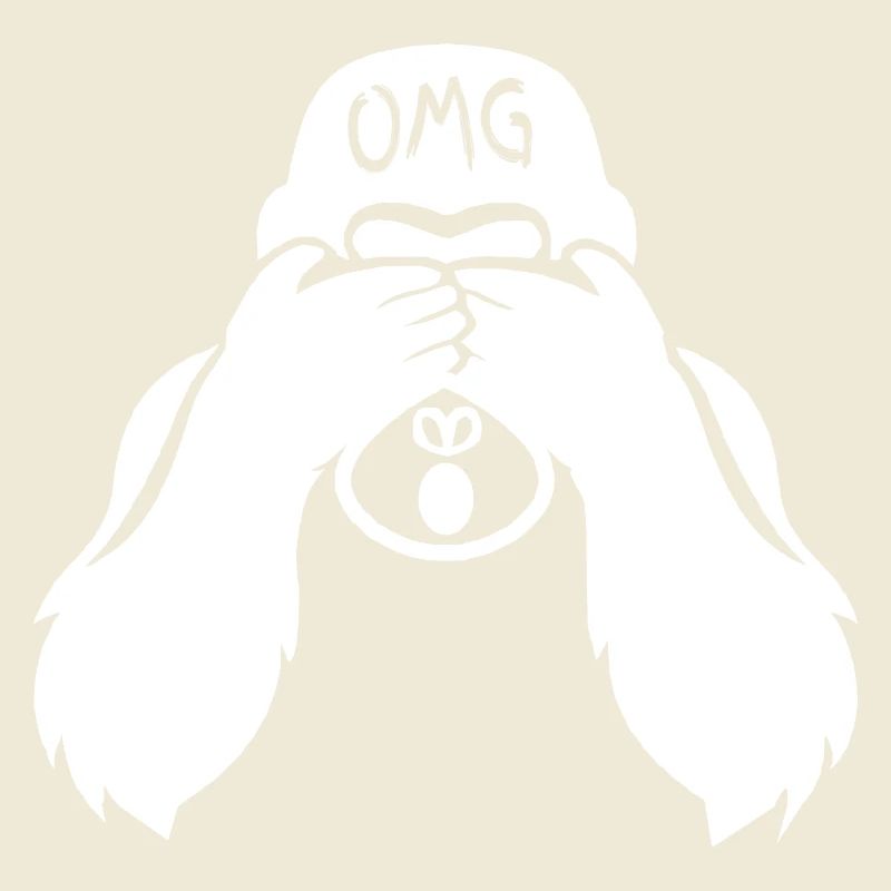 Witziger Gorilla OMG Affe