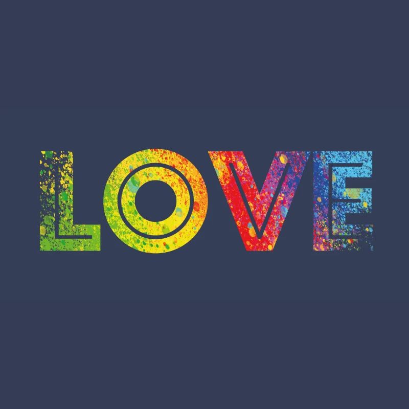 LOVE rainbow speckled