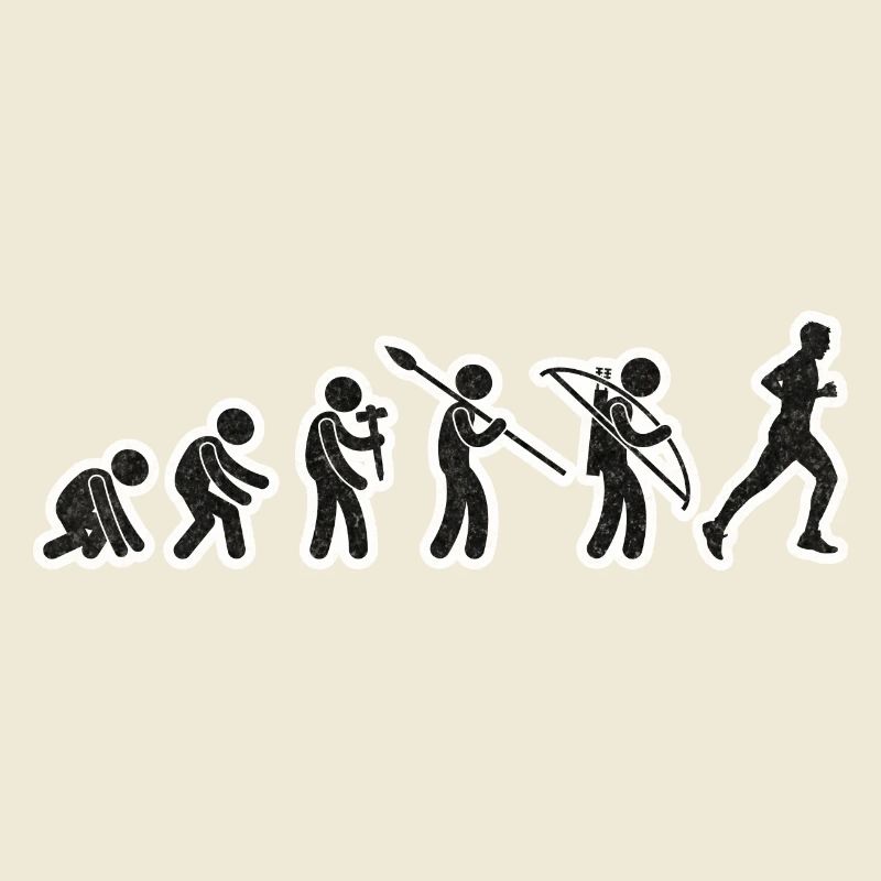 Evolution Running Black Grunge