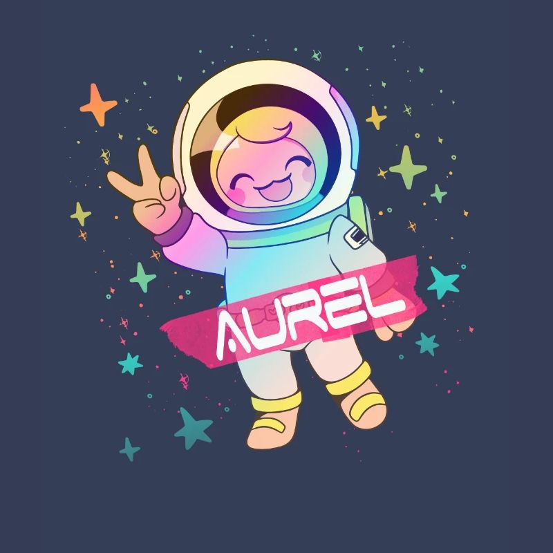 AUREL - Beau nom de garçon avec astronaute mignon