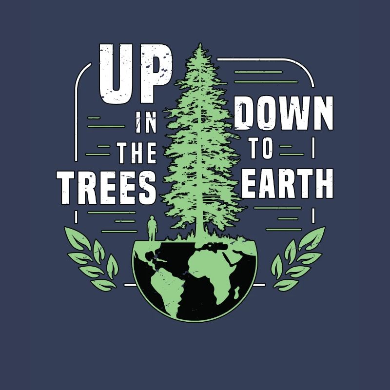 Tree Surgeon Up In The Trees Down To Forest Worker
