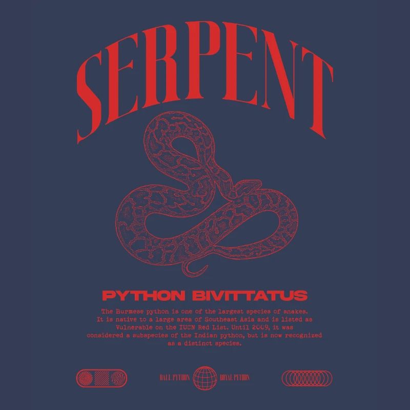 Burmese Python Modern Reptile Keeper Streetwear