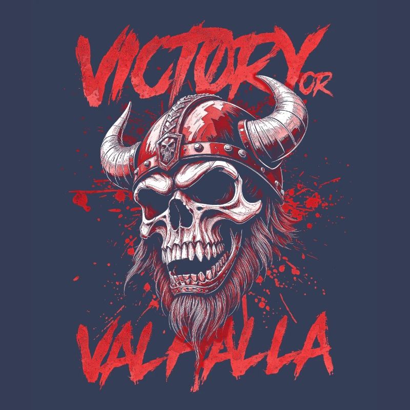 Nordischer Wikingersieg oder Walhalla