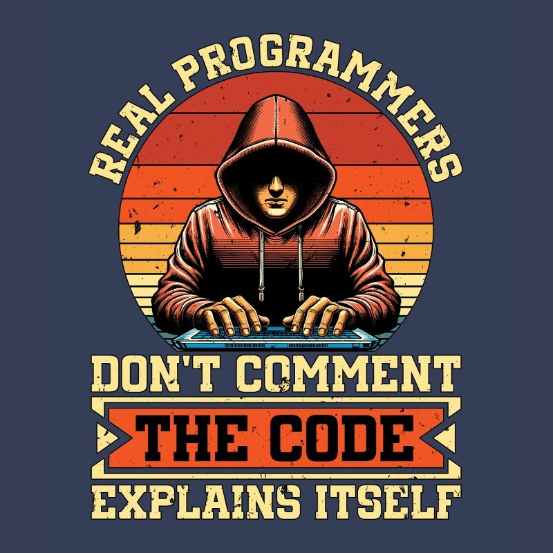 Coder Real Programmers Don't Comment Web Developer