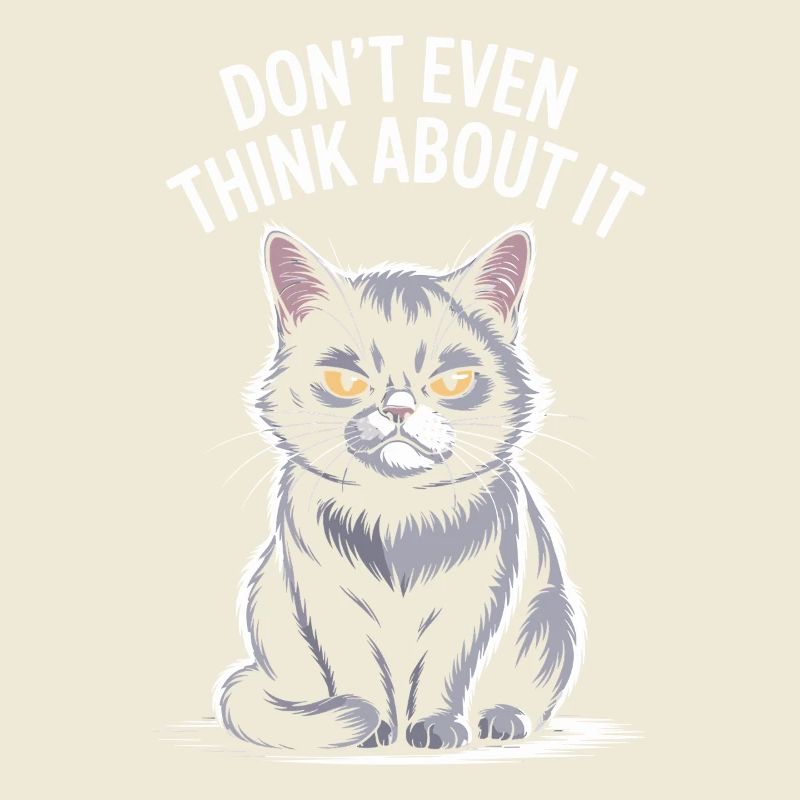 Don't Even Think About It Cat: Humorous