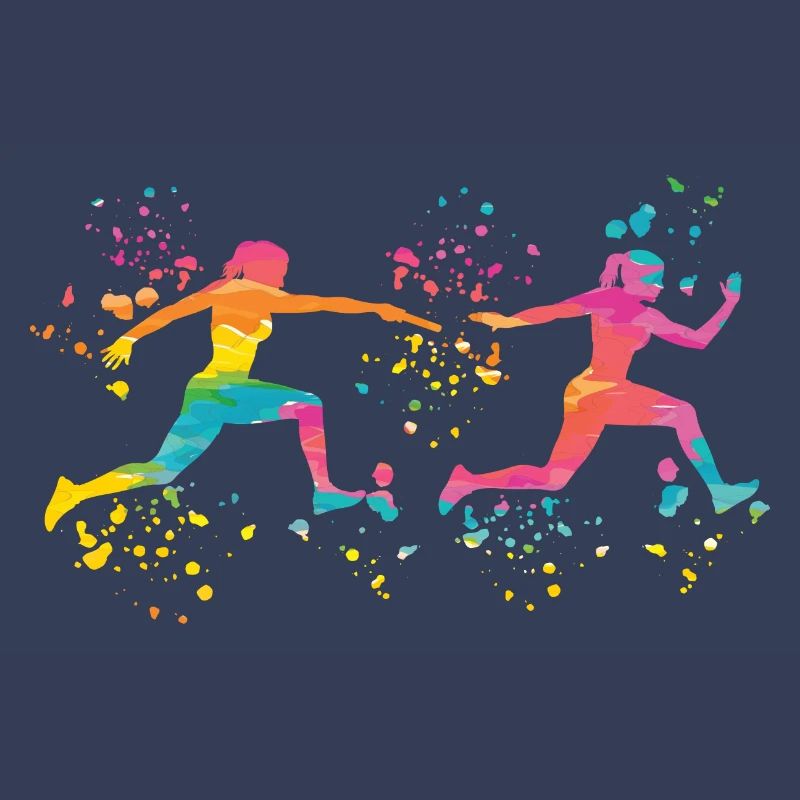 Coureur de relais, Course de relais, Course de relais, Course de relais