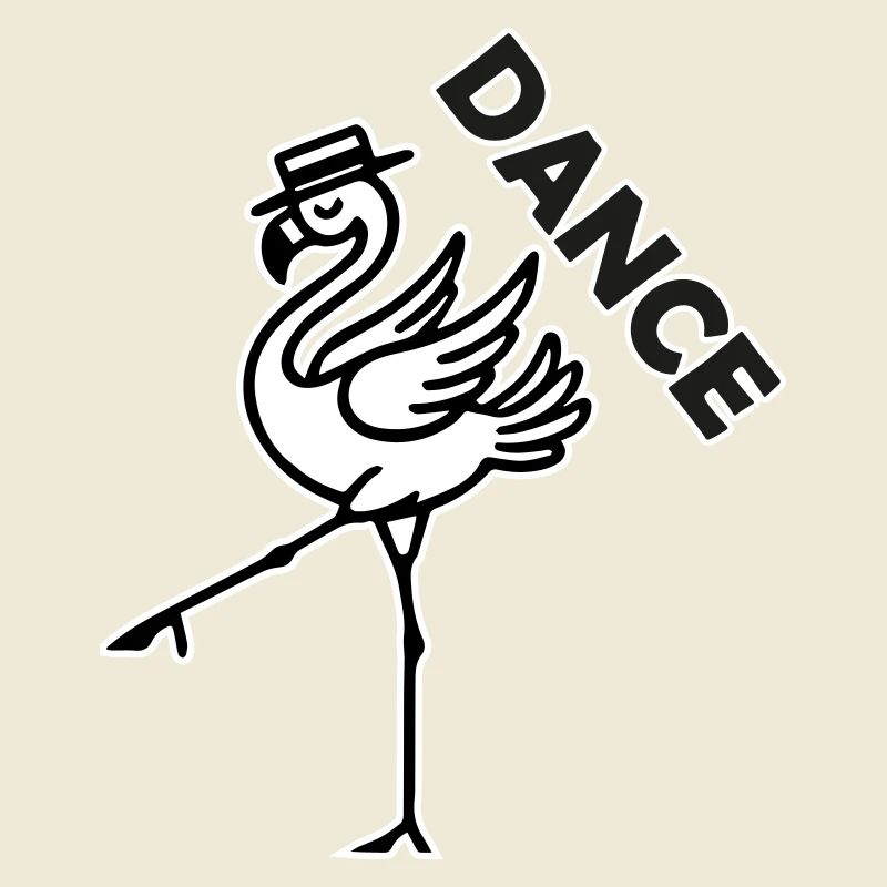 Fancy Flamingo mit Hut - Dance Design