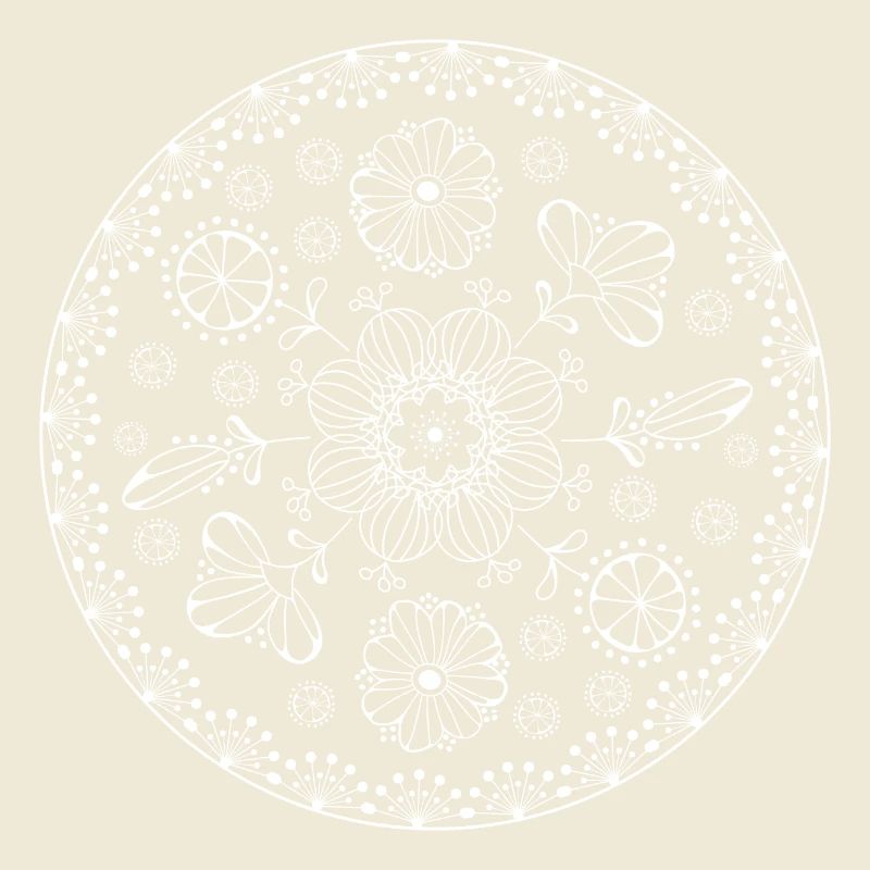 Floral pattern in circle shape