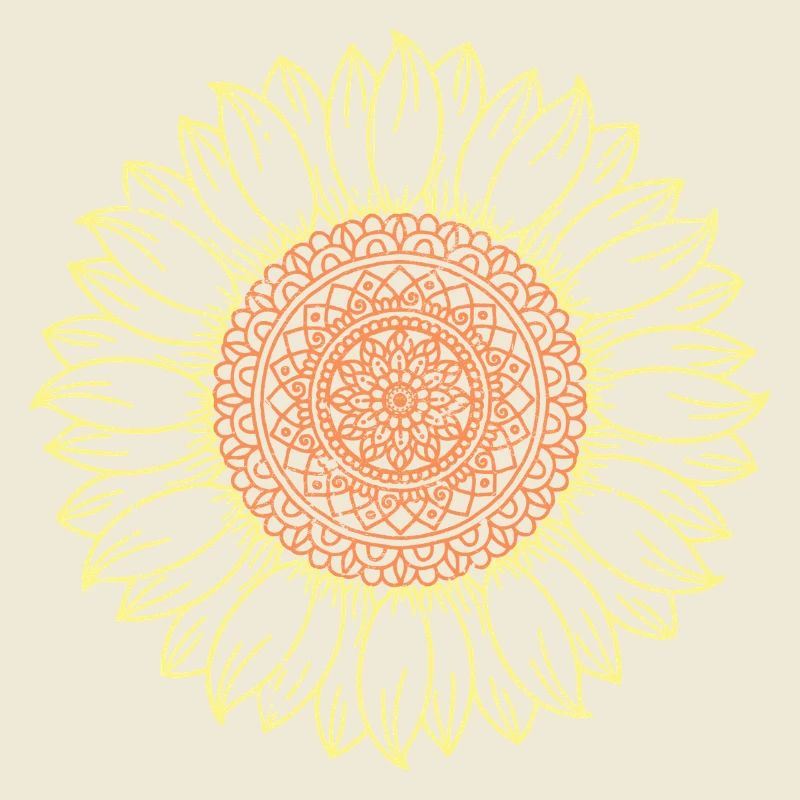 Conception complexe de mandala tournesol