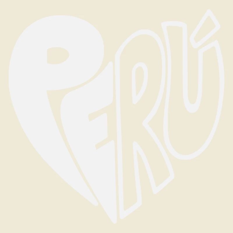 Logo dessiné à la main du Pérou - Variable de couleur