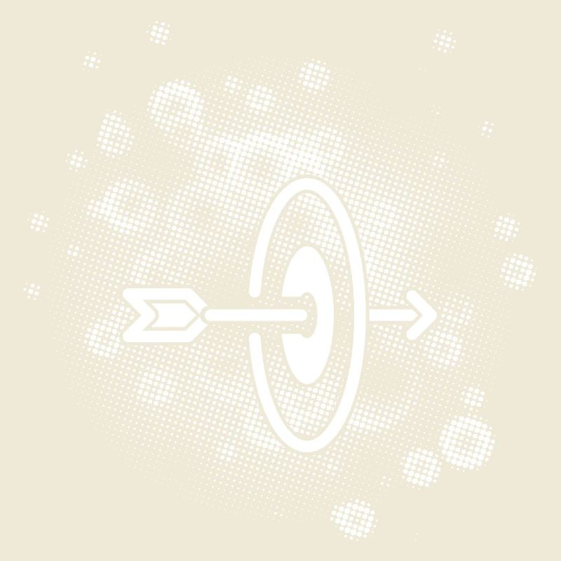 Flèche avec arrière-plan de points
