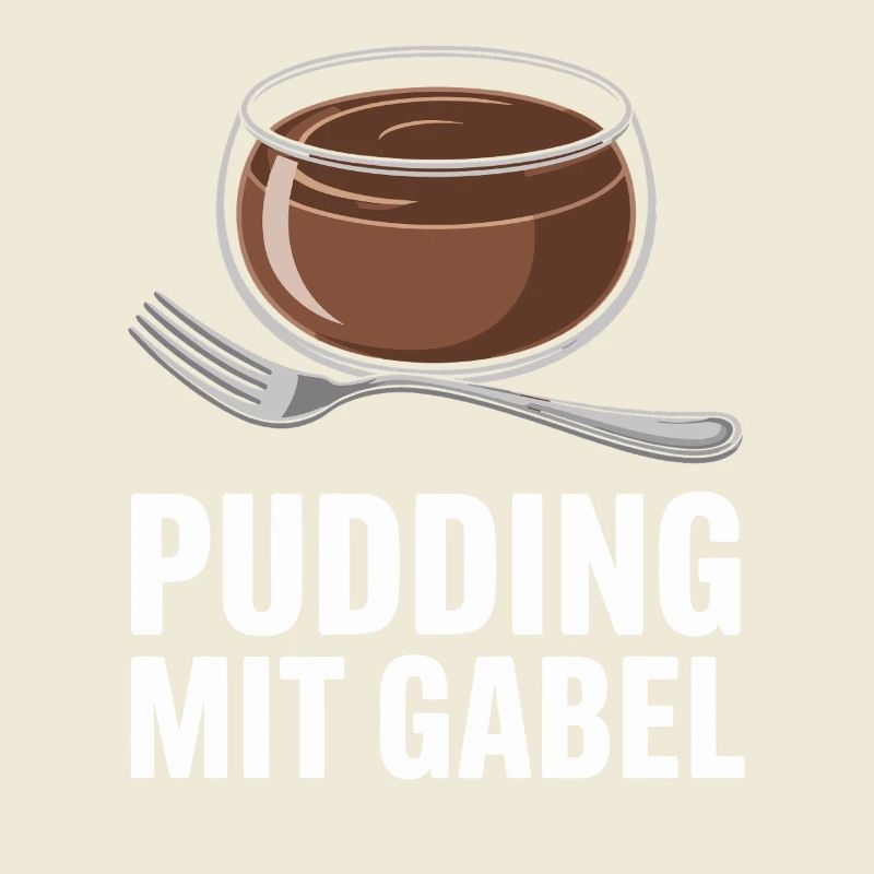 Pudding with fork