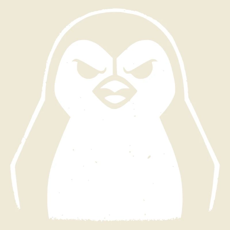 pinguin stencil grunge minimalistisch-vector Linux