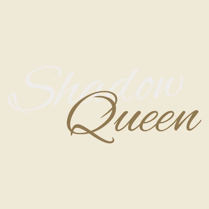 Shadow Queen Golden Cursive Script