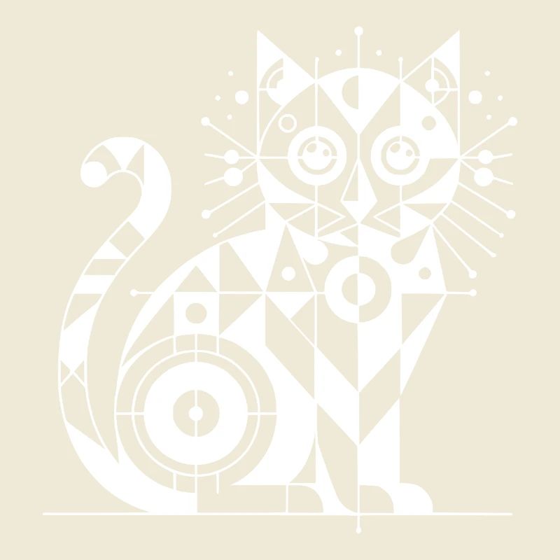 Conception de lignes géométriques de chat