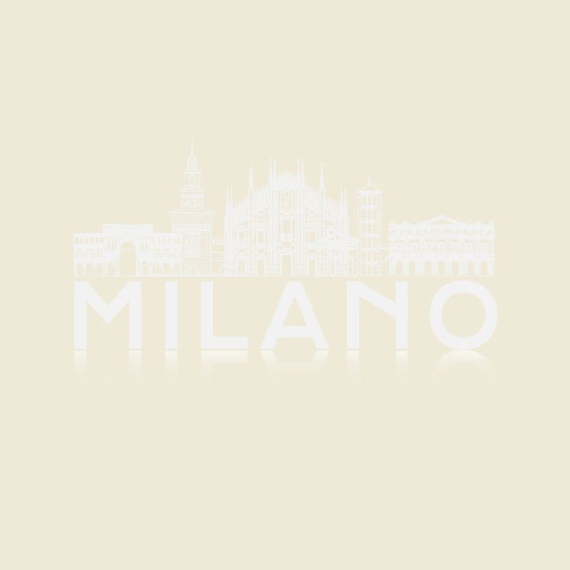 Milano Skyline Silhouette Reflection