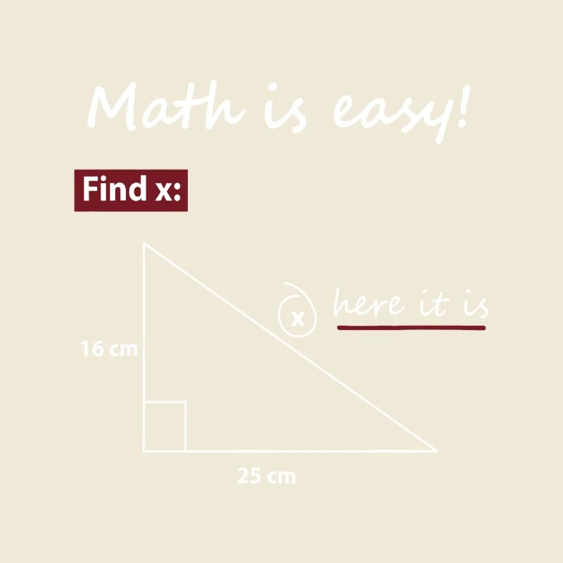 Trouver X Triangle Math Art