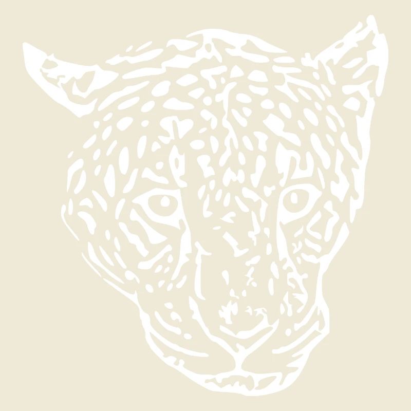tête de léopard blanc