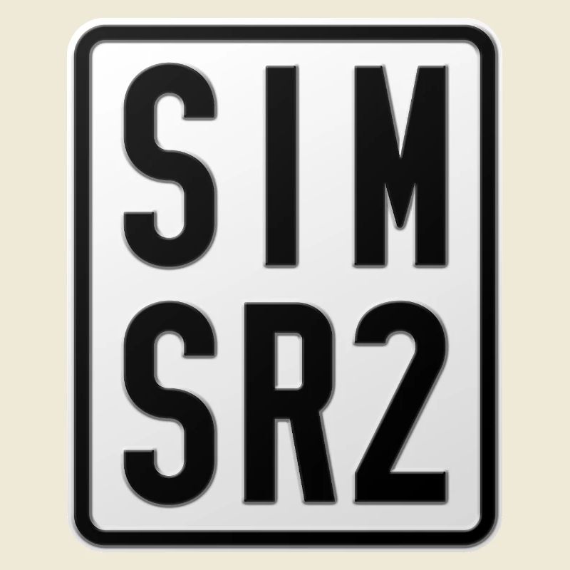 Simson SR2 Moped License Plate