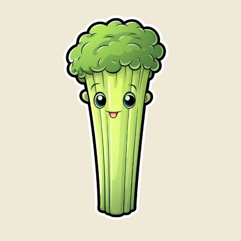 Staudensellerie oder Stangensellerie Kawaii