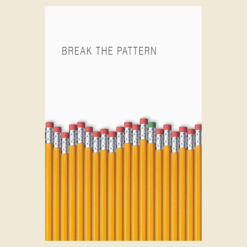 Break the Pattern Minimalist Statement Design