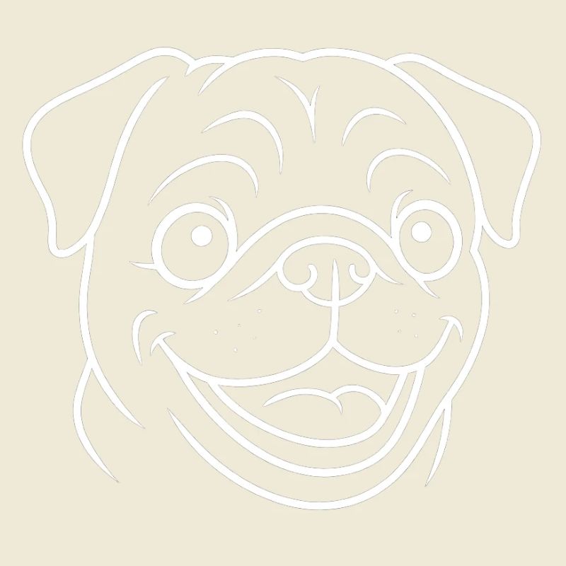 TinyPaws Black & White Edition Mops Style b