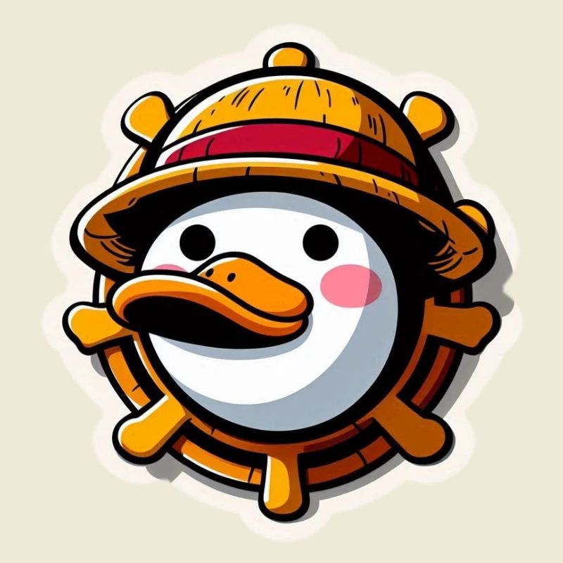 Ente mit Strohhut