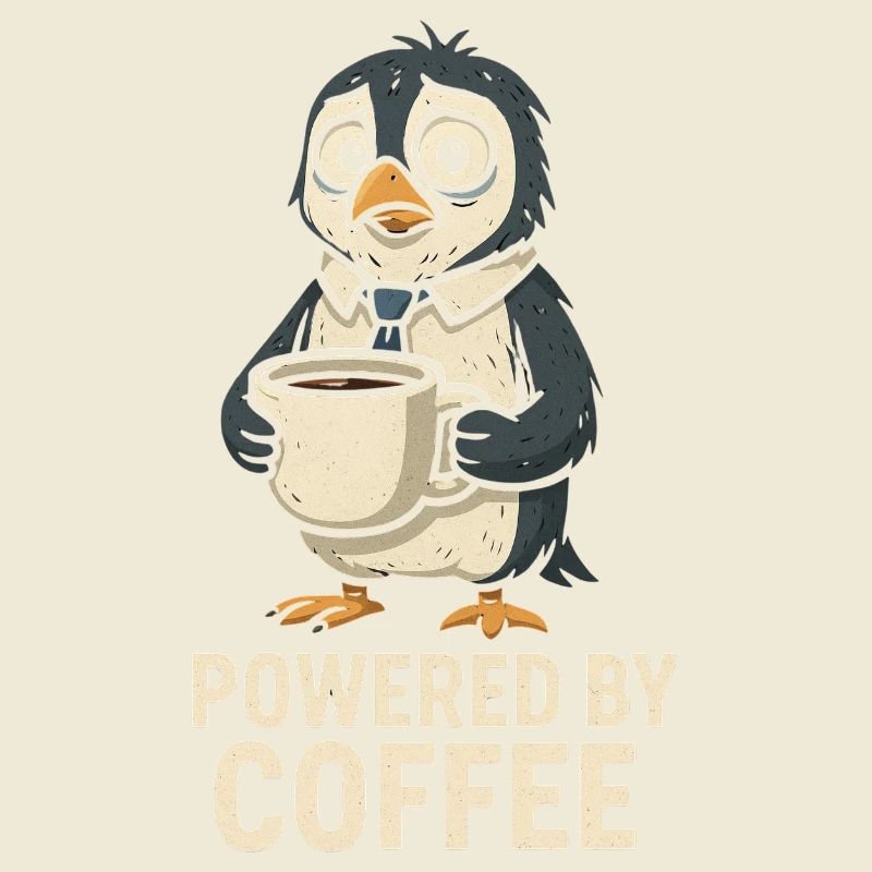 Kaffeepinguin mit Stil