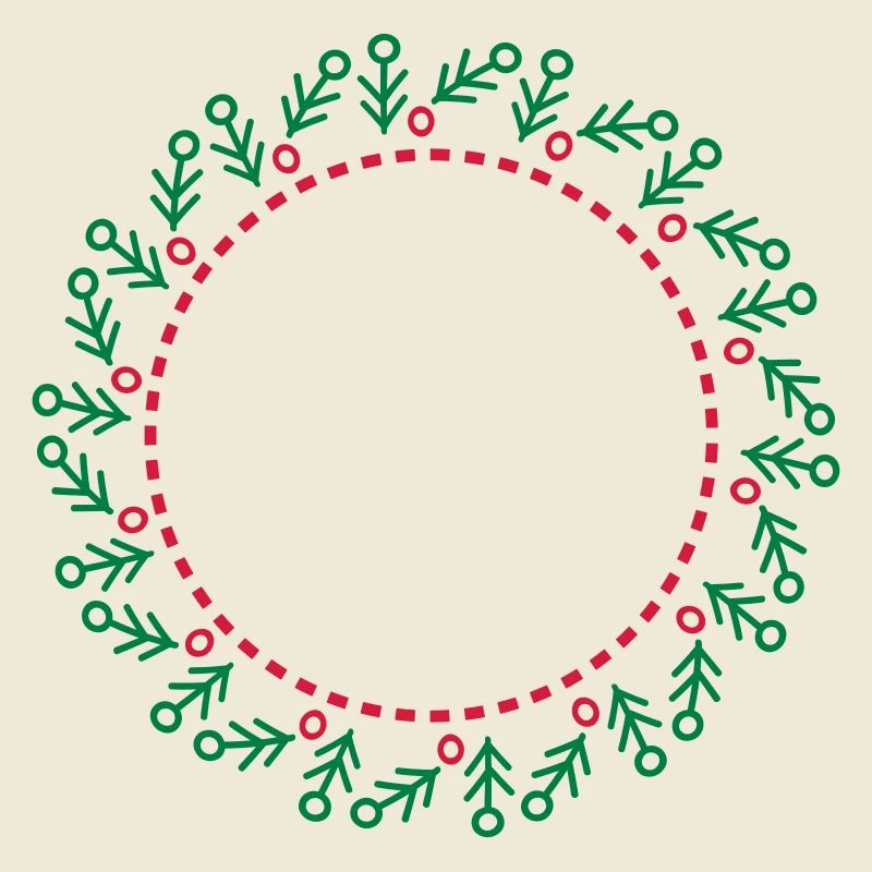 Neujahrs- und Weihnachtskranz