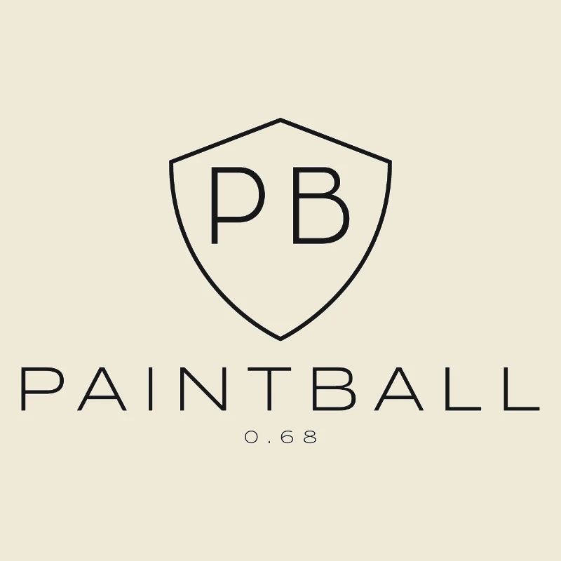 Einfaches Paintball-Logo, Wappencode .68 cal