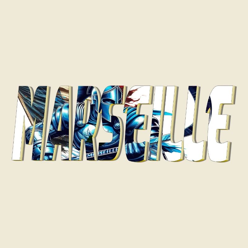 Marseille stylized comic book design